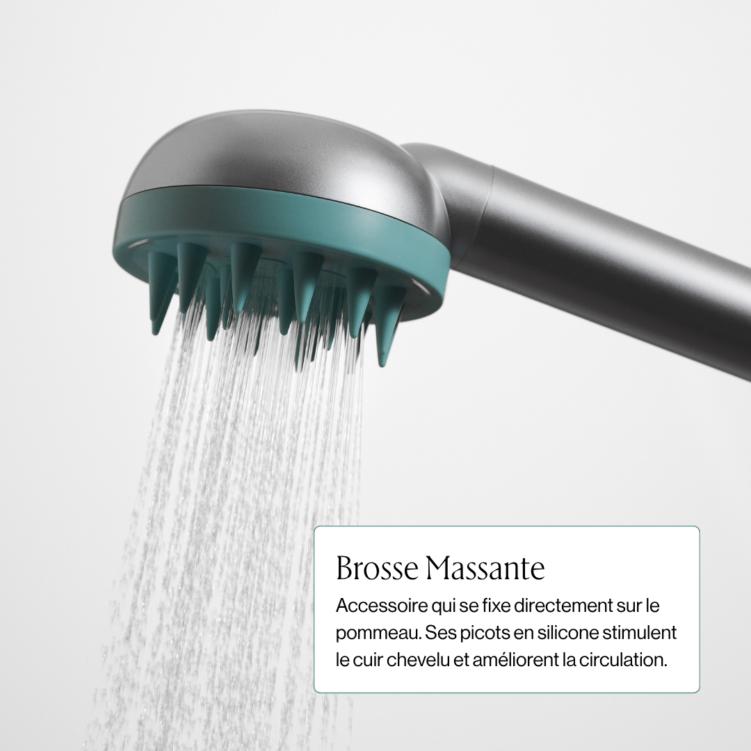 Pommeau de Douche Filtrant 2.0 (avec Brosse Massante offerte) | Pré-vente