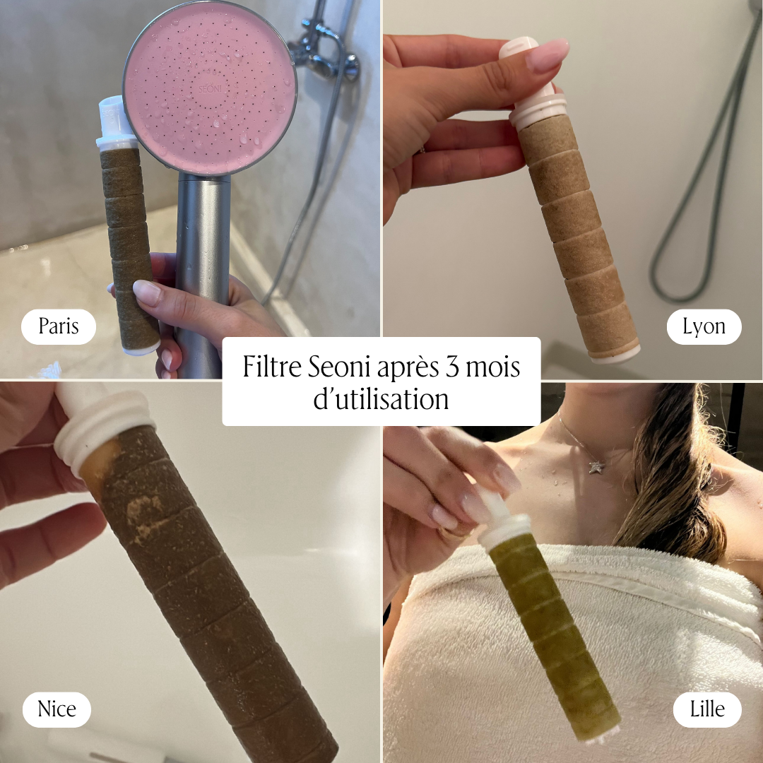 Pommeau de Douche Filtrant 2.0 (avec Brosse Massante offerte) | Pré-vente